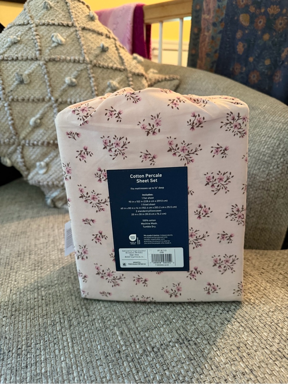 HOLLISTER TARGET COTTON PERCALE QUEEN SHEET SET